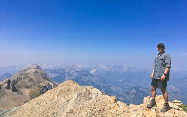 Chris on top of Mt. Timpanogos